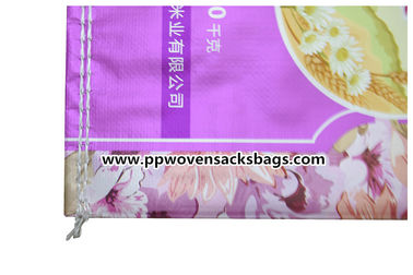 10kg Laminated Woven Polypropylene Bags / Rice Packaging Bags with Handle সরবরাহকারী